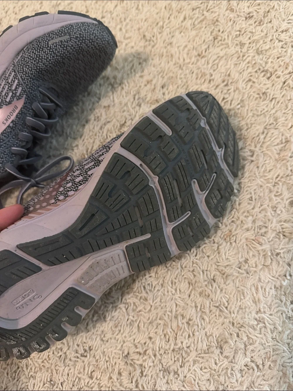 Brooks Adrenaline Women's Running Shoes - Charcoal with Light Purple Accents